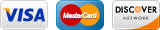 Visa, Mastercard, Discover Visa, Mastercard, Discover
